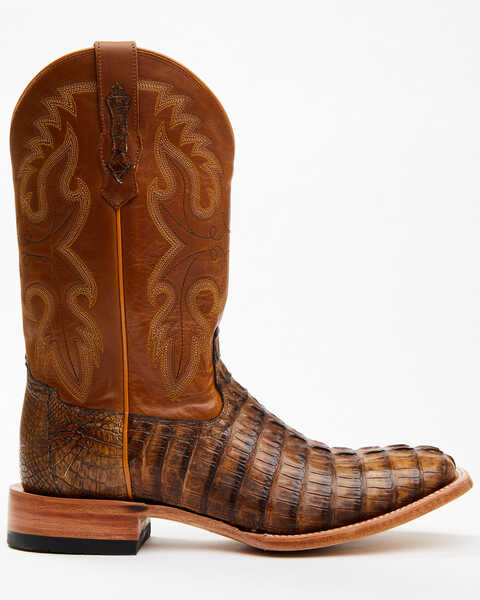 Image #2 - Cody James Men's Exotic Caiman Tail Skin Western Boots - Broad Square Toe, Brown, hi-res