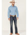 Wrangler 20X Men's AC Geo Print Long Sleeve Snap Western Shirt , Blue, hi-res