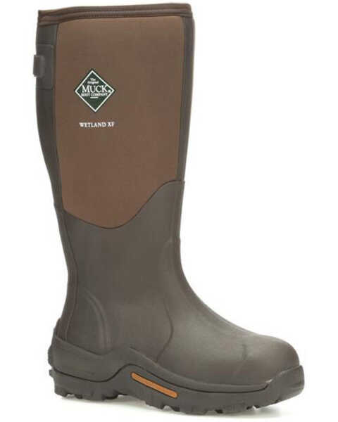 Muck Boots Men's Wetland XF Rubber Boots - Round Toe, Brown, hi-res