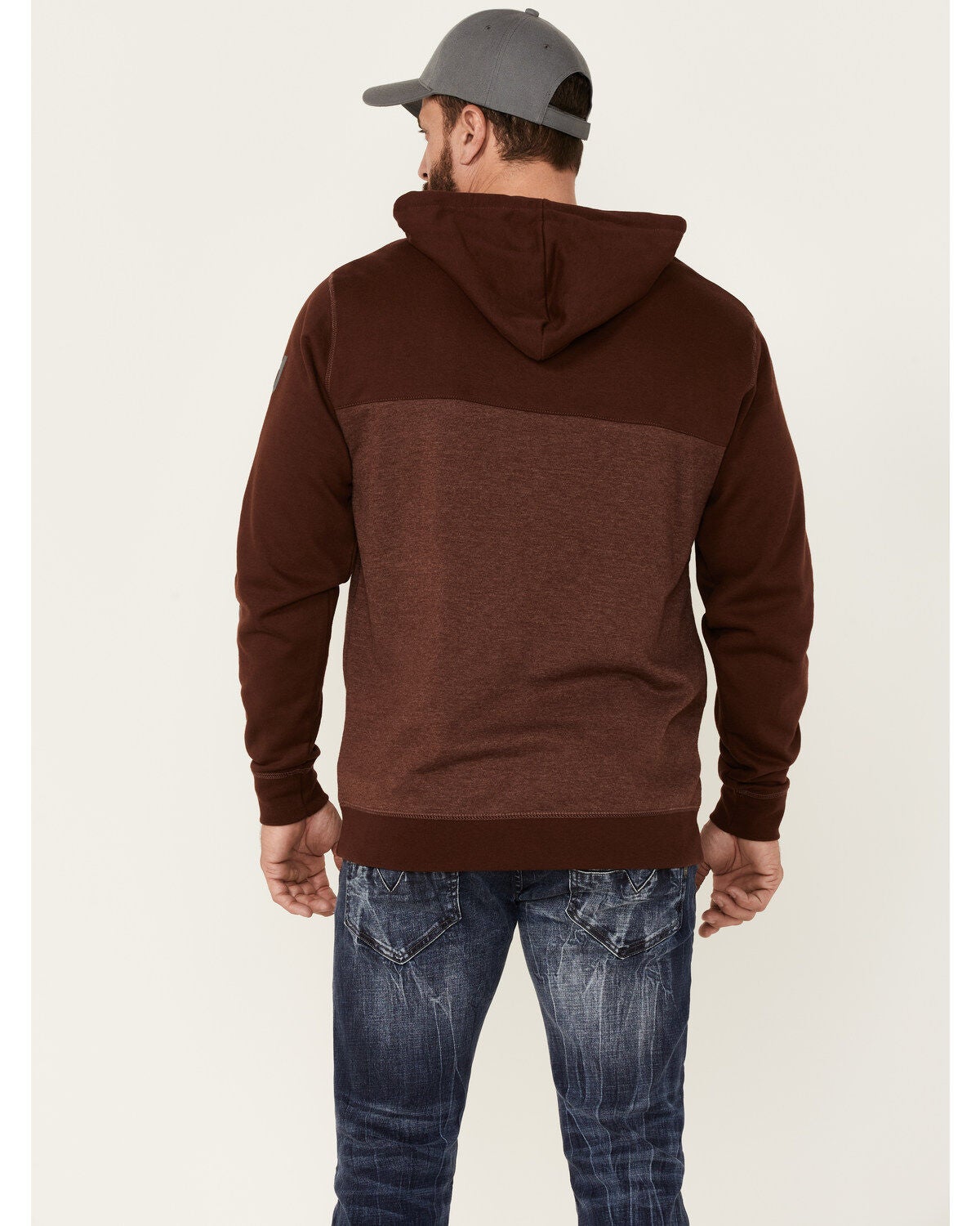 Image #4 - Browning Men's Peak Buck Mark Logo Sleeve Pullover Hooded Sweatshirt , , hi-res