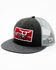 Image #1 - RopeSmart Men's Classic Patch Mesh-Back Trucker Cap, Black, hi-res