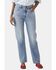 Image #1 - Levi's Women's 501 Medium Wash High Rise Straight Stretch Denim Jeans, Medium Wash, hi-res