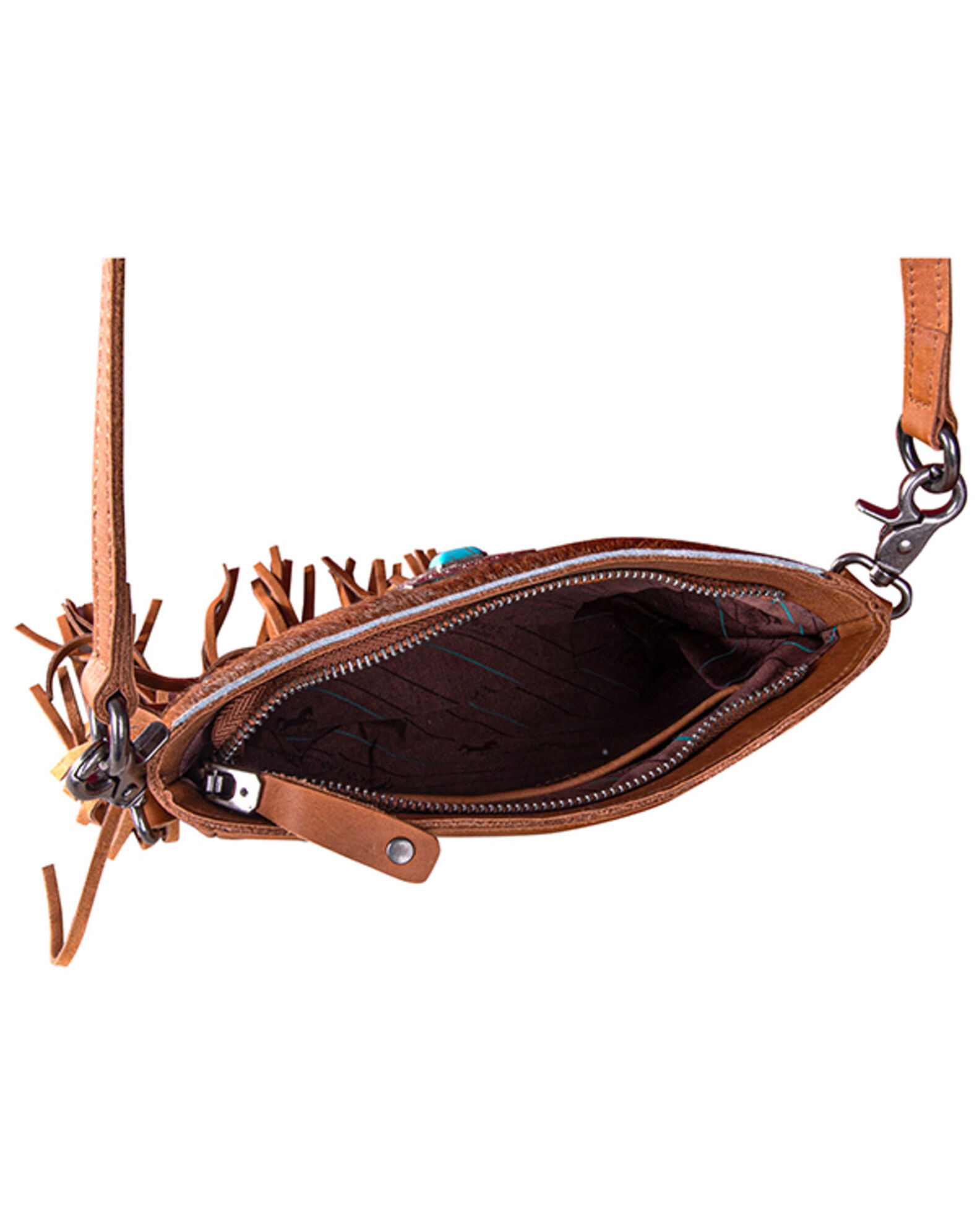 Product Name: Montana West Women's Hairon Fringe Leather Crossbody Bag