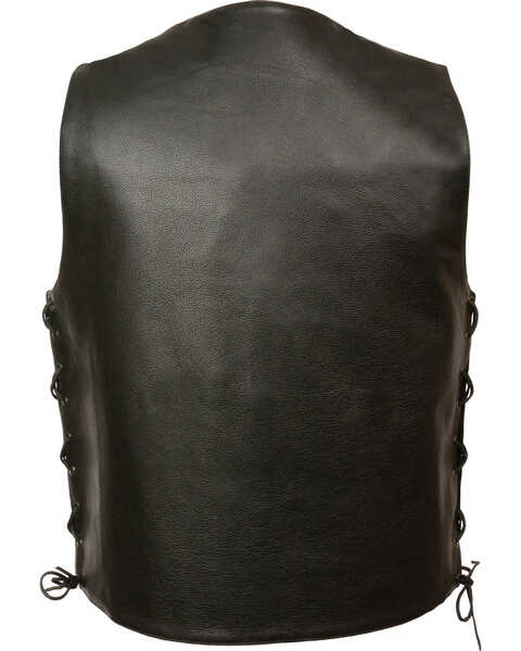 Image #2 - Milwaukee Leather Men's Side Lace Vest , Black, hi-res