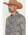 Image #2 - Cody James Men's Botanical Paisley Print Long Sleeve Button-Down Stretch Western Shirt - Tall, Black, hi-res
