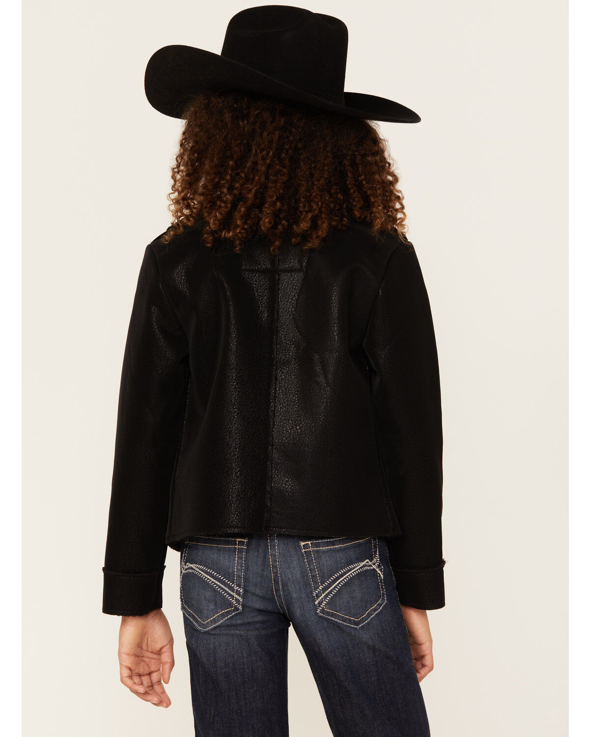 Image #4 - Urban Republic Little Girls' Bonded Moto Jacket - Youth, Black, hi-res