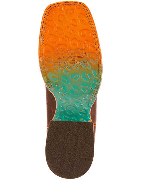 Image #3 - Ariat Women's Brown Gringa Rainbow Fish Print Boots - Square Toe , , hi-res