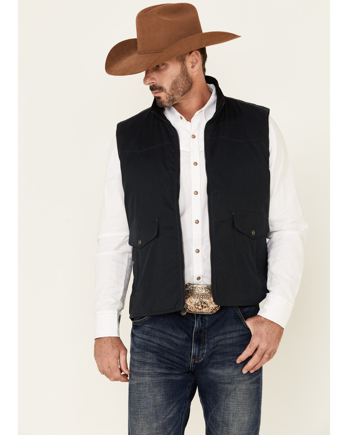 Image #1 - Outback Trading Co. Men's Rodman Vest, Navy, hi-res