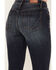 Image #4 - Shyanne Women's Dark Wash Mid Rise Slit Boot Cut Jeans, Dark Medium Wash, hi-res