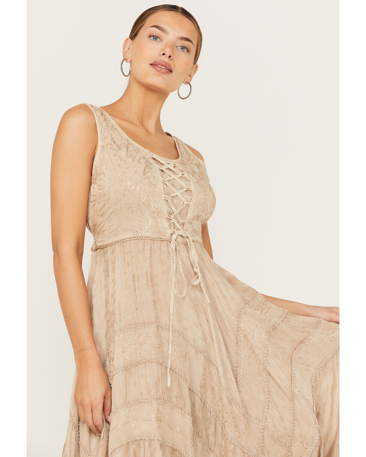 Image #2 - Scully Women's Lace-Up Jacquard Dress, , hi-res