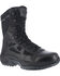 Reebok Men's Rapid Response 8" Work Boots - Round Toe, Black, hi-res