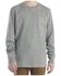 Image #1 - Carhartt Toddler Boys' Logo Long Sleeve Pocket T-Shirt, Charcoal, hi-res