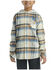 Image #1 - Carhartt Boys' Plaid Print Button-Down Hooded Shirt Jacket, Grey, hi-res