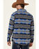 Image #4 - Powder River Outfitters Men's Blue Southwestern Print Button-Front Wool Shirt Jacket, Blue, hi-res