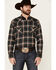 Image #1 - Ariat Men's Harrisburg Retro Plaid Long Sleeve Snap Western Shirt , Brown, hi-res