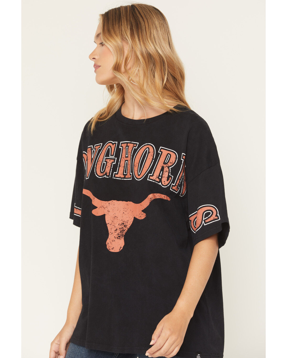 Image #2 - Gameday Women's Texas Longhorns Southern Split Short Sleeve Graphic Tee, Black, hi-res