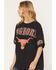 Image #2 - Gameday Women's Texas Longhorns Southern Split Short Sleeve Graphic Tee, Black, hi-res