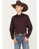 Cinch Boys' Wallpaper Print Long Sleeve Button Down Shirt, Purple, hi-res