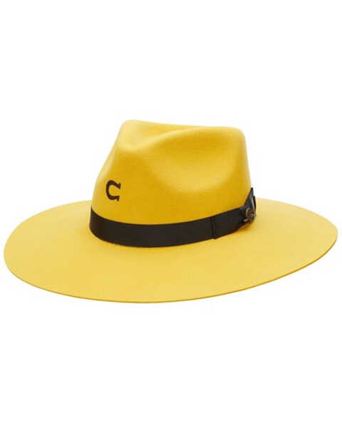 Charlie 1 Horse Women's Highway Felt Western Fashion Hat , Mustard, hi-res