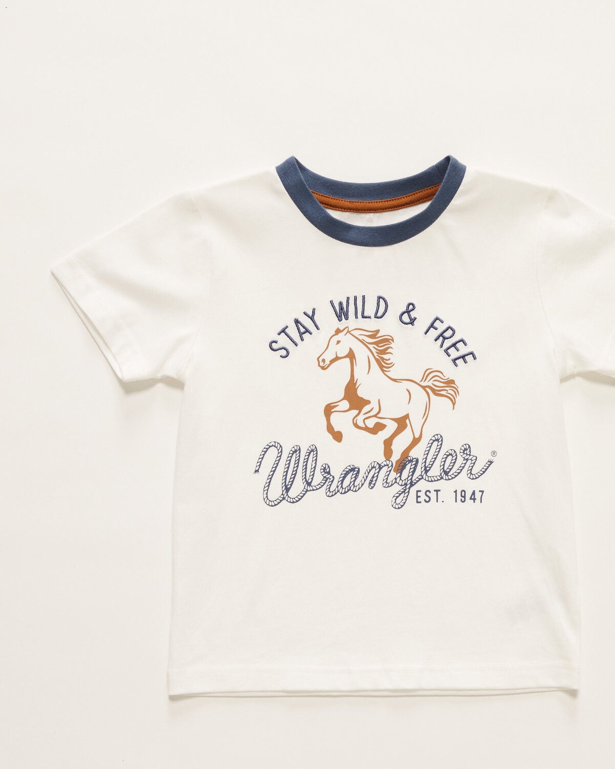 Wrangler Toddler Boys' Stay Wild & Free Short Sleeve Graphic T-Shirt, White, hi-res