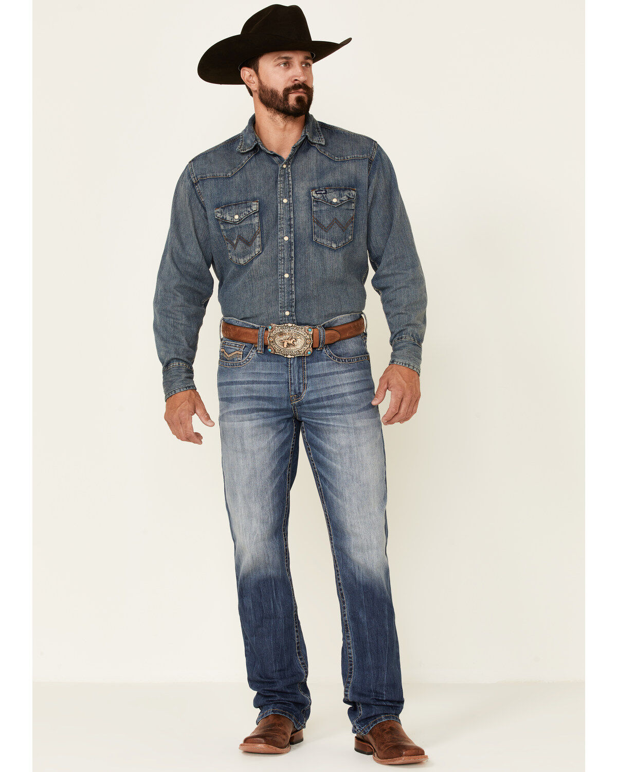 Image #1 - Cody James Men's Bullock Dark Wash Stretch Slim Straight Jeans, Blue, hi-res