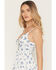 Image #2 - Angie Women's Country Floral Print Knot Front Mini Dress, Ivory, hi-res