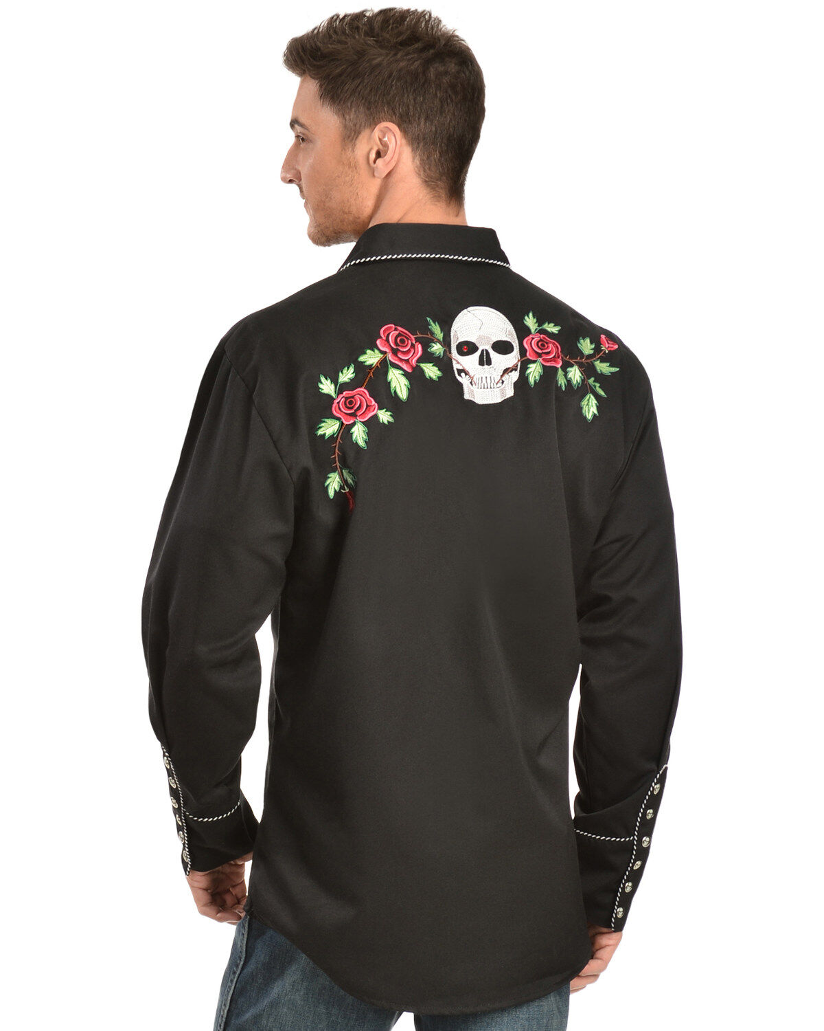 scully skull and roses shirt