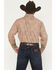 Image #4 - Ely Walker Men's Paisley Print Long Sleeve Pearl Snap Western Shirt, Khaki, hi-res