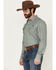 Image #2 - Cinch Men's Floral Striped Long Sleeve Snap Performance Western Shirt, Olive, hi-res
