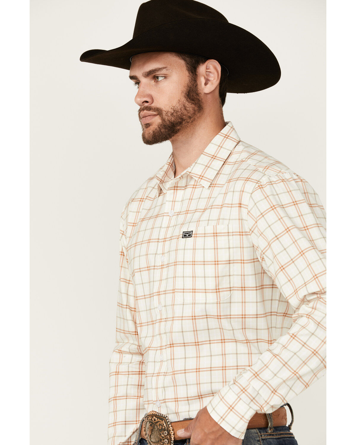 Kimes Ranch Men´s Lucas Plaid Print Long Sleeve Button-Down Performance WesternShirt teamlce.in - Image 3