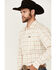 Image #2 - Kimes Ranch Men's Lucas Plaid Print Long Sleeve Button-Down Performance Western Shirt, Natural, hi-res