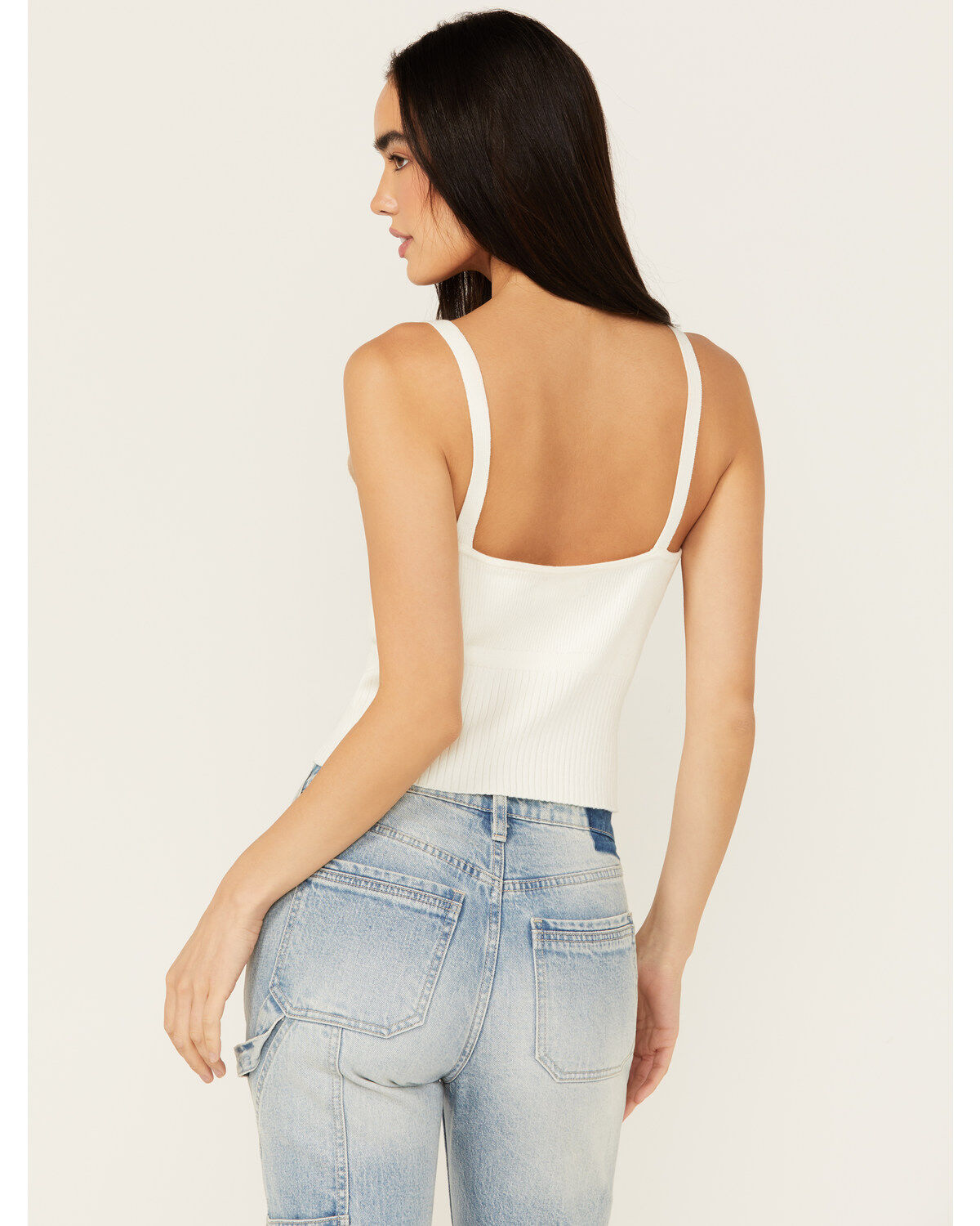 Image #4 - Cleo + Wolf Women's Abbie Sweater Tank, Cream, hi-res