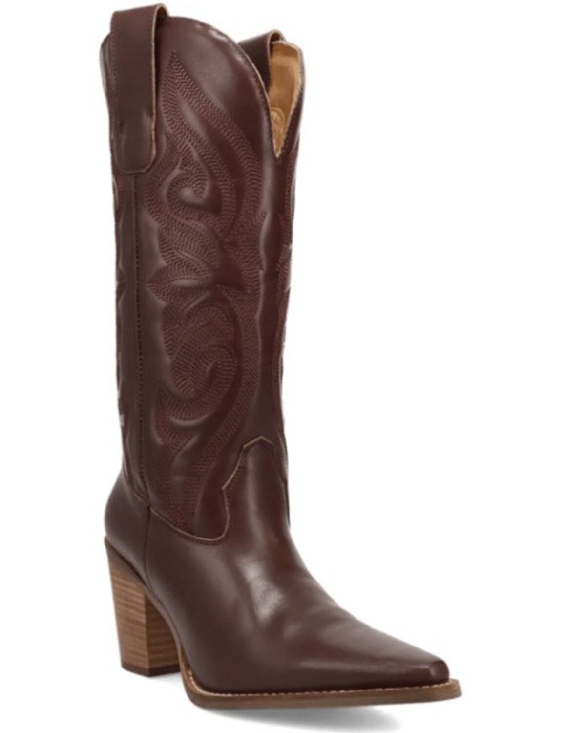 Dingo Women's Hensley Tall Western Boots - Round Toe, Brown, hi-res