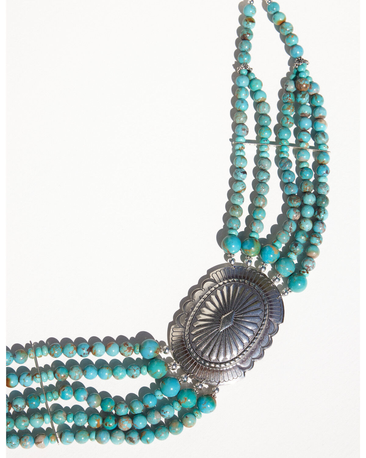 Image #2 - Paige Wallace Women's Turquoise Concho Choker Necklace, Silver, hi-res