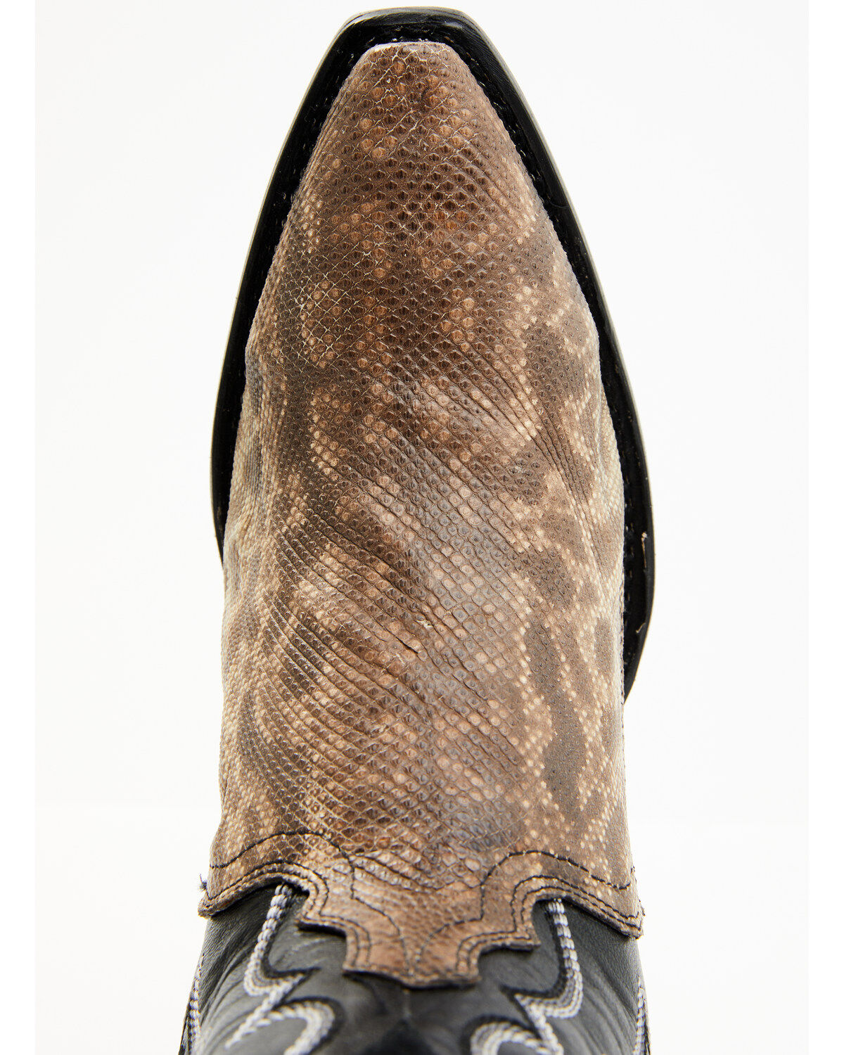 Image #6 - Dan Post Women's Karung Snake Exotic Western Boots - Snip Toe, Black, hi-res