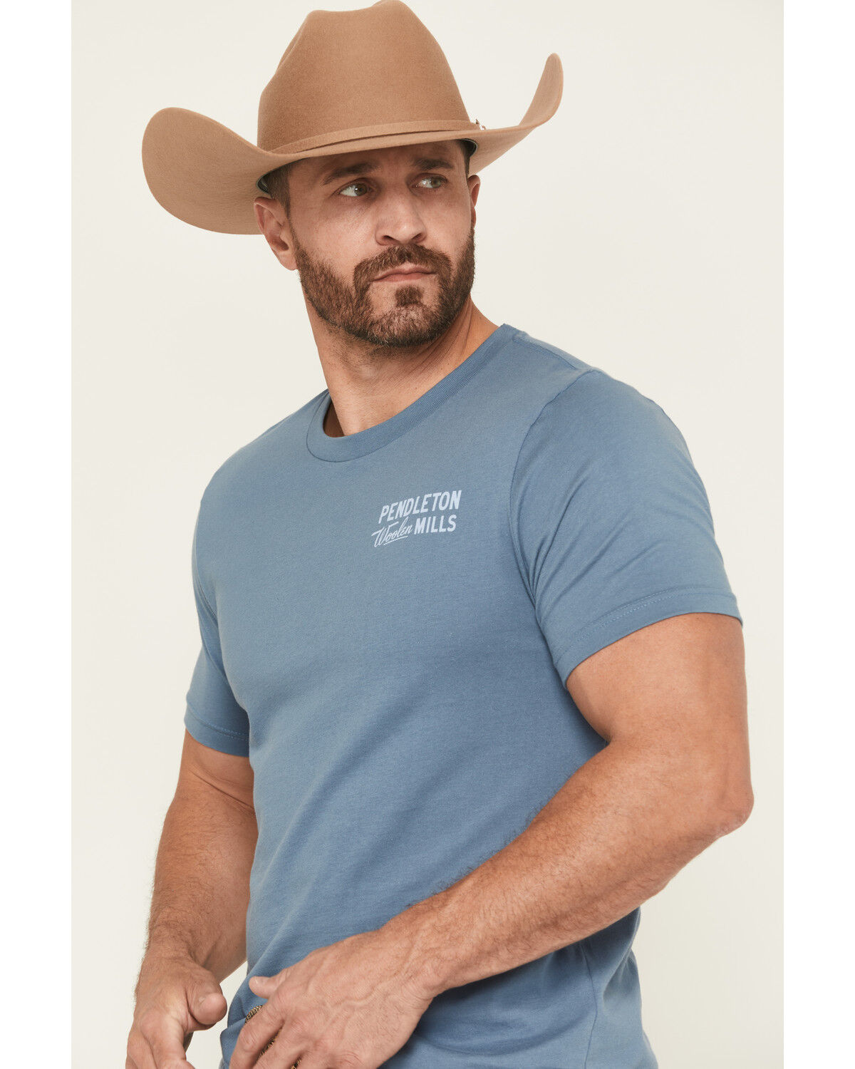 Image #3 - Pendleton Men's General Logo Short Sleeve Graphic T-Shirt, Blue, hi-res
