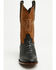 Image #4 - Tanner Mark Men's Caiman Print Western Boots - Round Toe, Black, hi-res