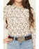 Image #3 - Ariat Girls' Horse Print Long Sleeve Snap Western Shirt, Cream, hi-res