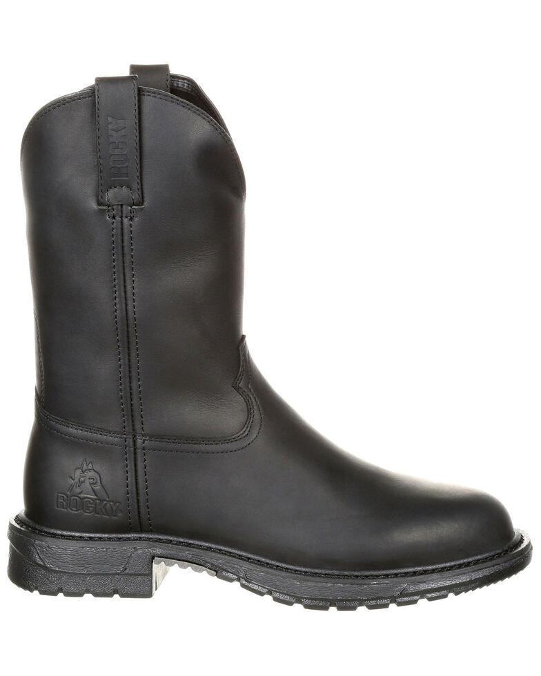 Rocky Men S Original Ride Flex Western Work Boots Round Toe