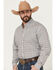 Image #2 - Cinch Men's Geo Print Long Sleeve Button-Down Western Shirt, White, hi-res