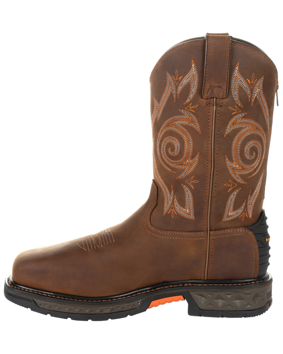 Image #3 - Georgia Boot Men's Carbo-Tec LT Waterproof Western Work Boots - Steel Toe, Brown, hi-res