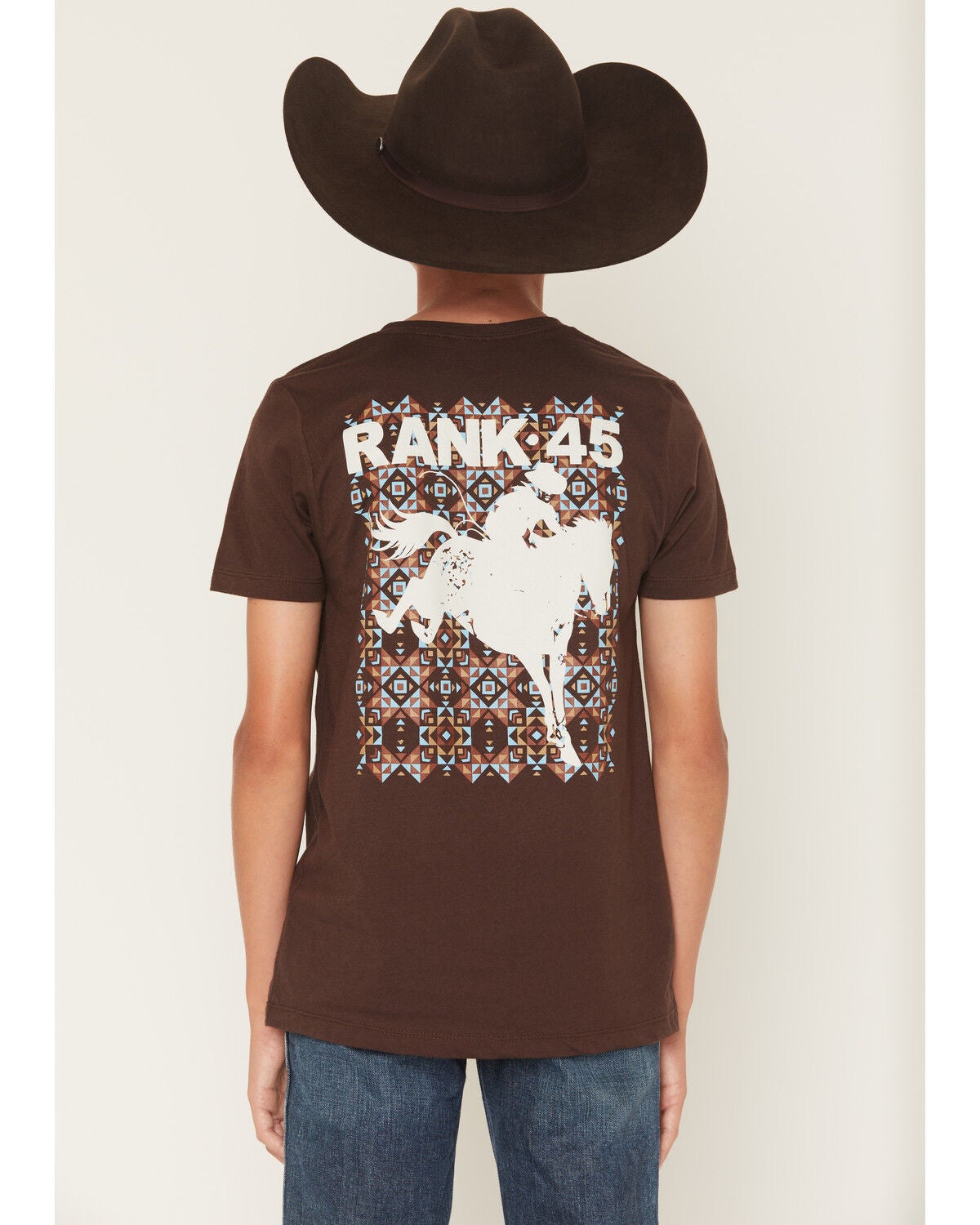 RANK 45&reg; Boys' Gallop Short Sleeve Graphic T-Shirt, Brown, hi-res