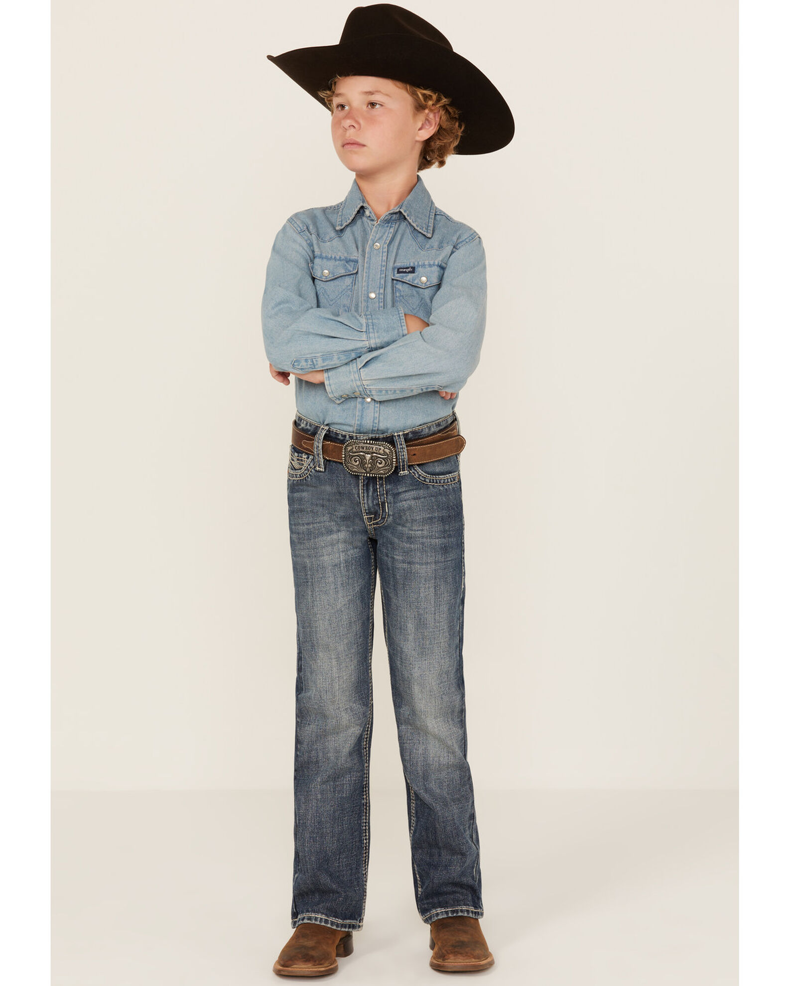 Rock Roll Denim Boys Medium Wash Raised Bootcut Jeans Pueblo Mall