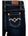Image #2 - Shyanne Toddler Girls' Tulsa Dark Wash Bootcut Comfort Stretch Denim Riding Jeans, Dark Wash, hi-res