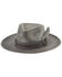 Image #1 - Bullhide Distressed Sonoma Feather Fedora Hat, Black, hi-res