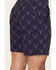 Image #4 - Rock & Roll Denim Men's Longhorn Print Stretch Chino Shorts, Navy, hi-res