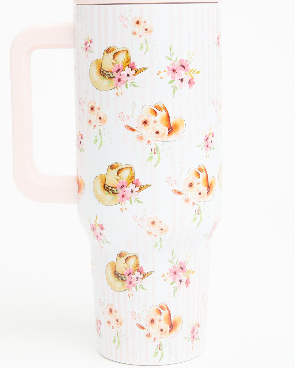 Image #1 - Boot Barn Floral Cowgirl 40oz Tumbler with Built-In Straw, Pink, hi-res