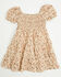 Image #1 - Yura Toddler Girls' Floral Print Dress, Cream, hi-res