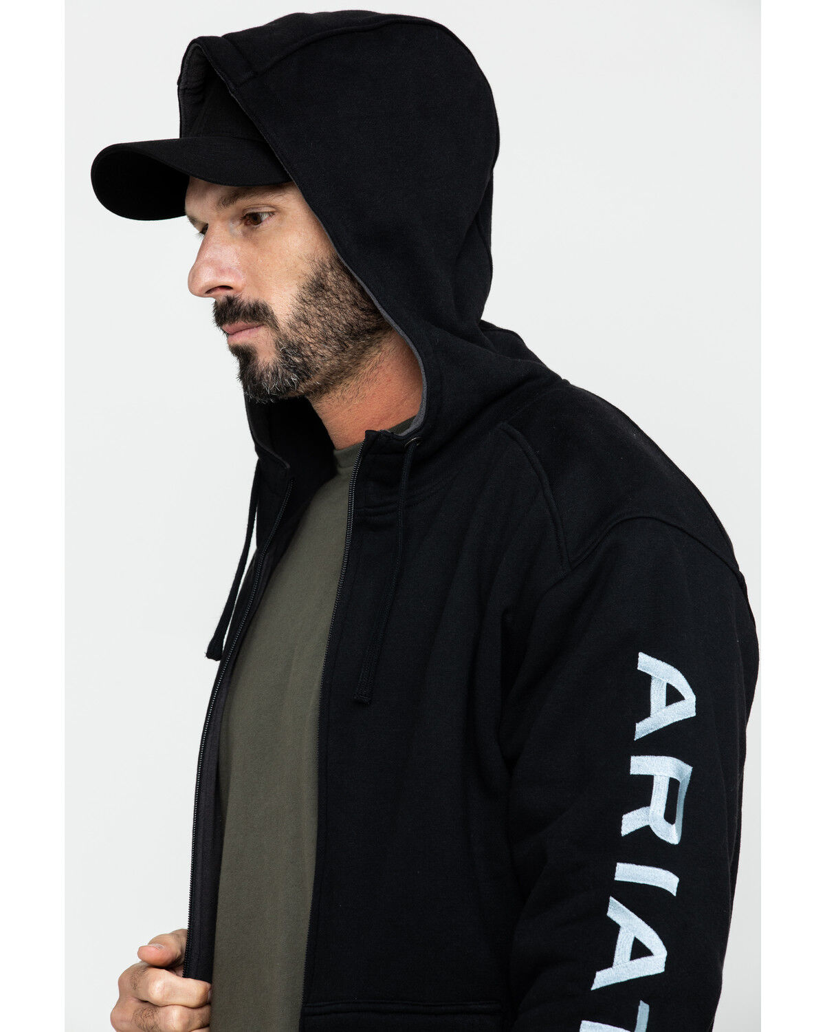 Image #5 - Ariat Men's Rebar All-Weather Full Zip Work Hooded Sweatshirt - Big & Tall, , hi-res