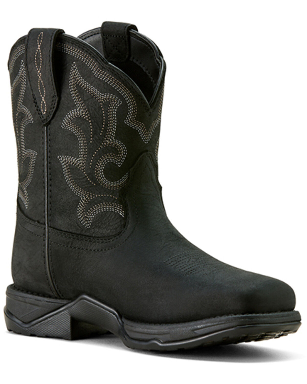 Image #1 - Ariat Women's Anthem Shortie II Waterproof Performance Western Boots - Broad Square Toe, Black, hi-res